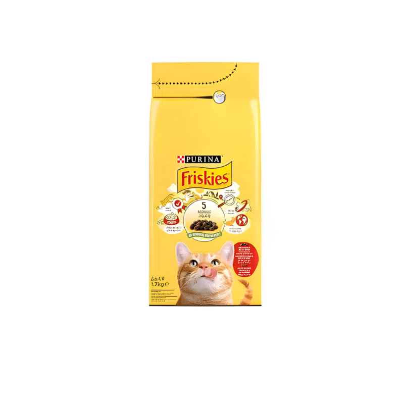 Friskies Dry Food for Adult Cat with Beef, Chicken & Vegetables