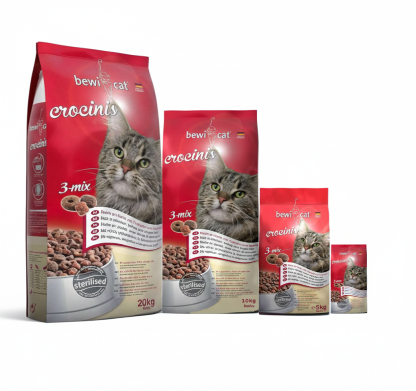 Bewi Dry food for Adult Cat Crocinis 3 Mix