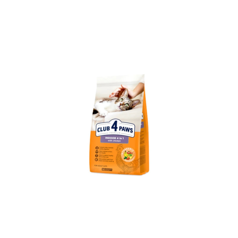 CLUB 4 PAWS Premium Indoor 4 in 1 With Chicken Adult Cats Dry Food