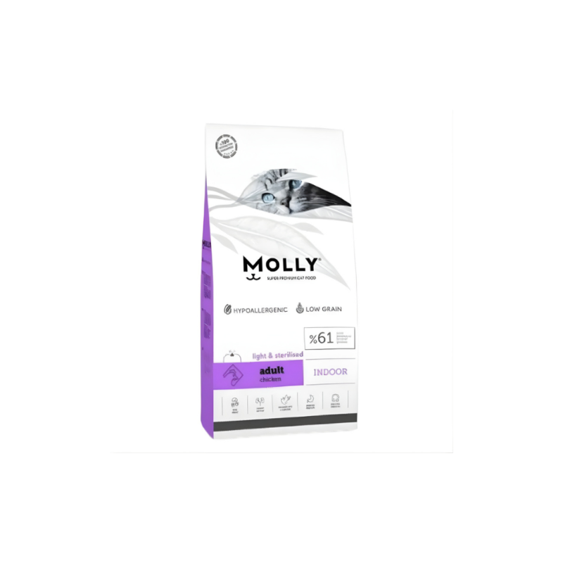 Molly Cat Food Indoor Sterilised with Chicken