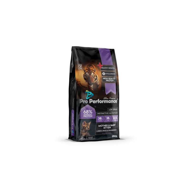 Pro Performance Mother & Baby Kitten Dry Food with Lamb, Rice & Carberry