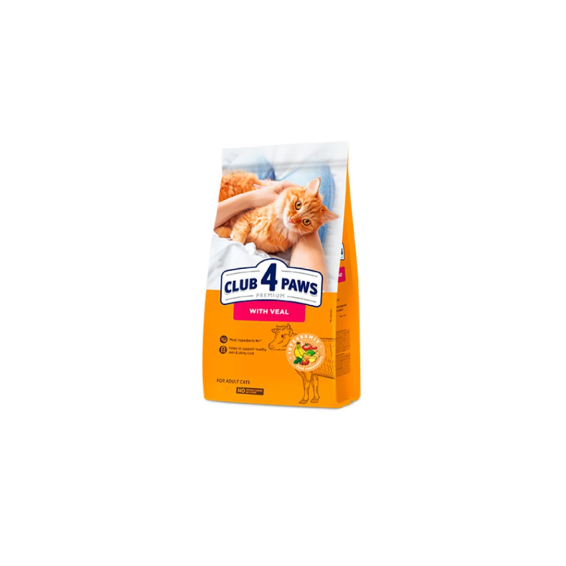 CLUB 4 PAWS Premium With Veal Adult Cats Dry Food