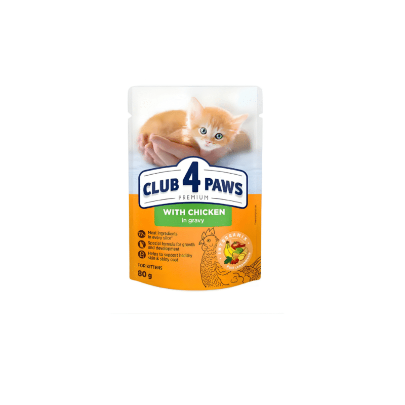 CLUB 4 PAWS Premium Kittens Wet Food With Chicken in Gravy Pouch