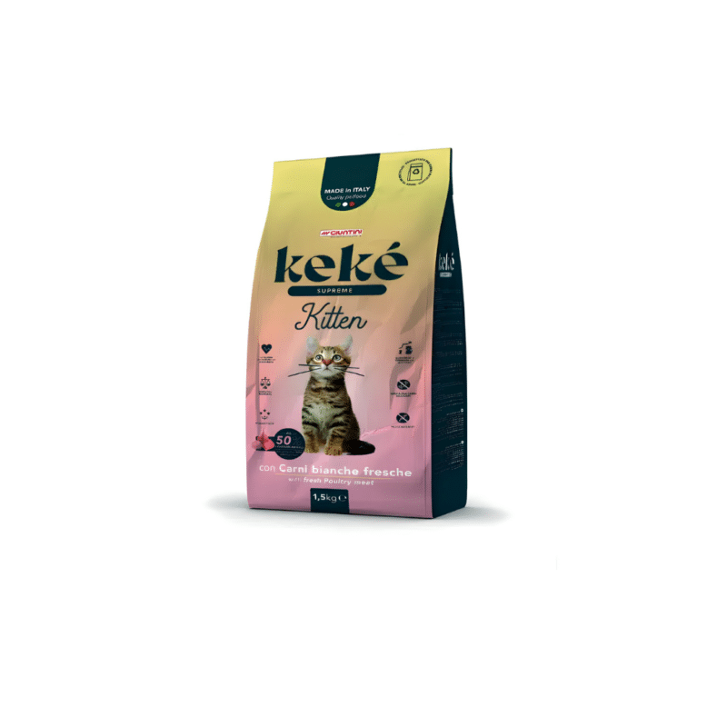 Keke Supreme Kitten Dry Food with Fresh Poultry 1.5kg