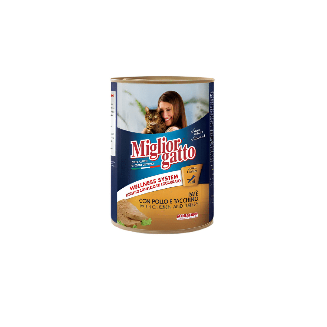 Miglior Gatto Paté with Chunks Chicken & Turkey for Cats Miglior Gatto Paté with Chunks Chicken & Turkey for Cats