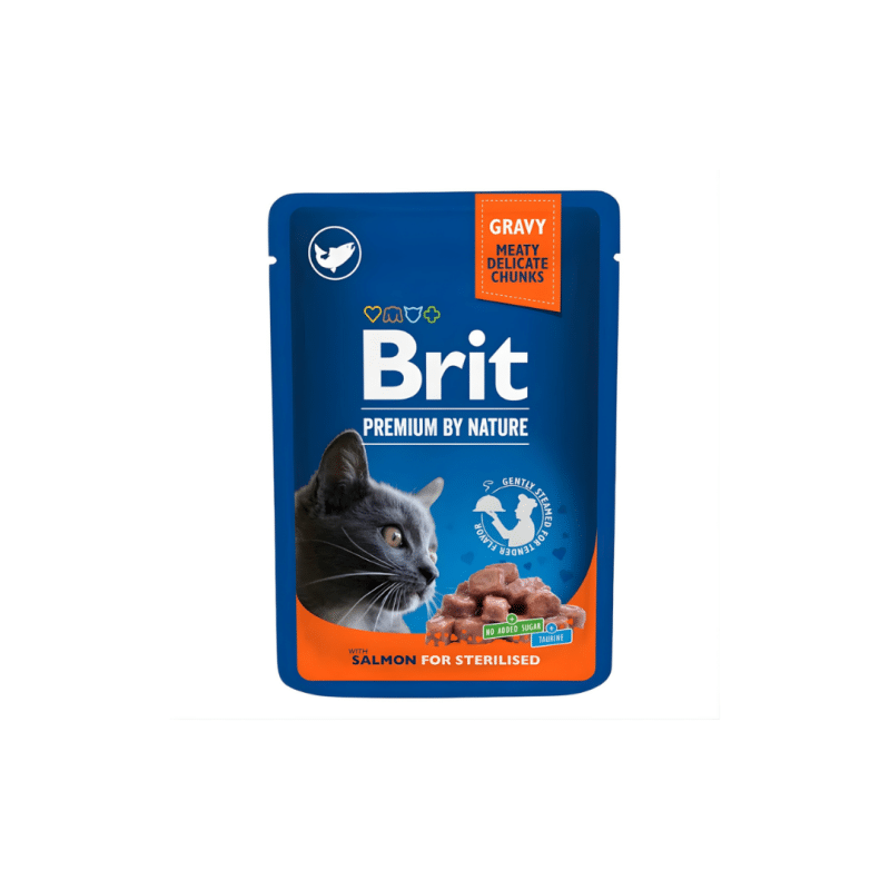 Brit Wet Food for Cat Sterilised Salmon 100g