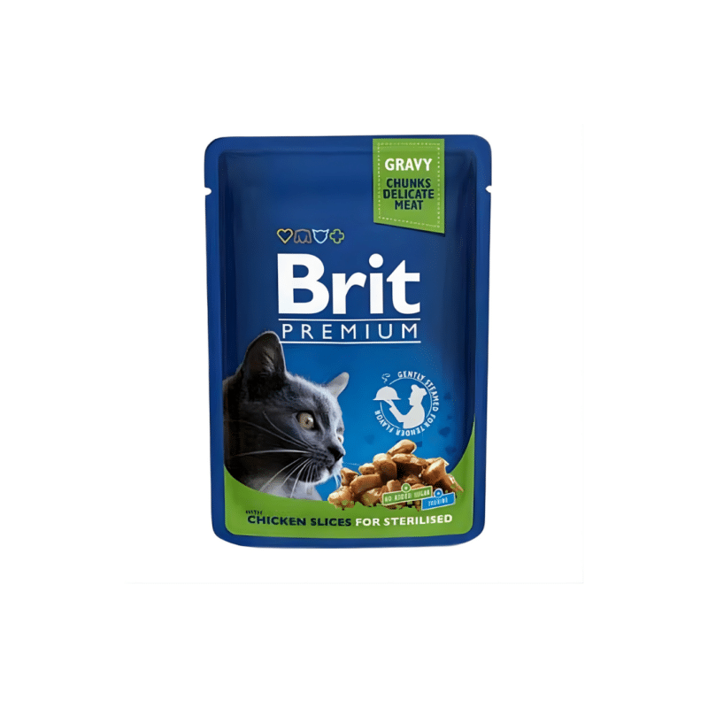 Brit Wet Food for Cat Sterilised Chicken 100g