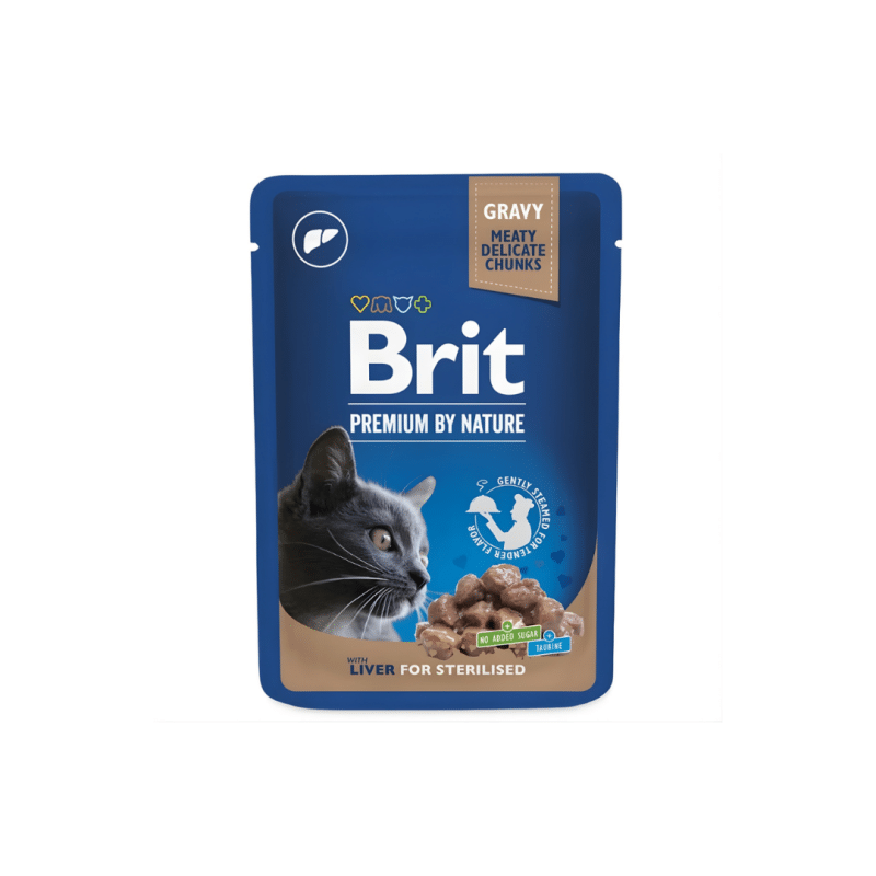 Brit Wet Food for Cat Sterilised Liver 100g