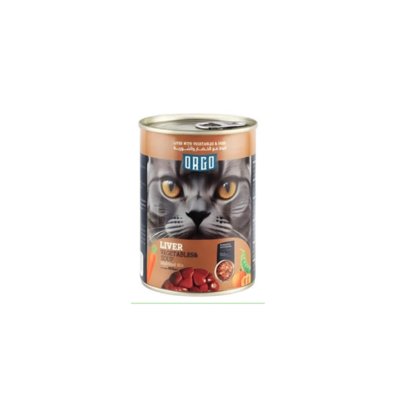 Orgo Canned Food For Cat Liver With Veg & Soup 400 G
