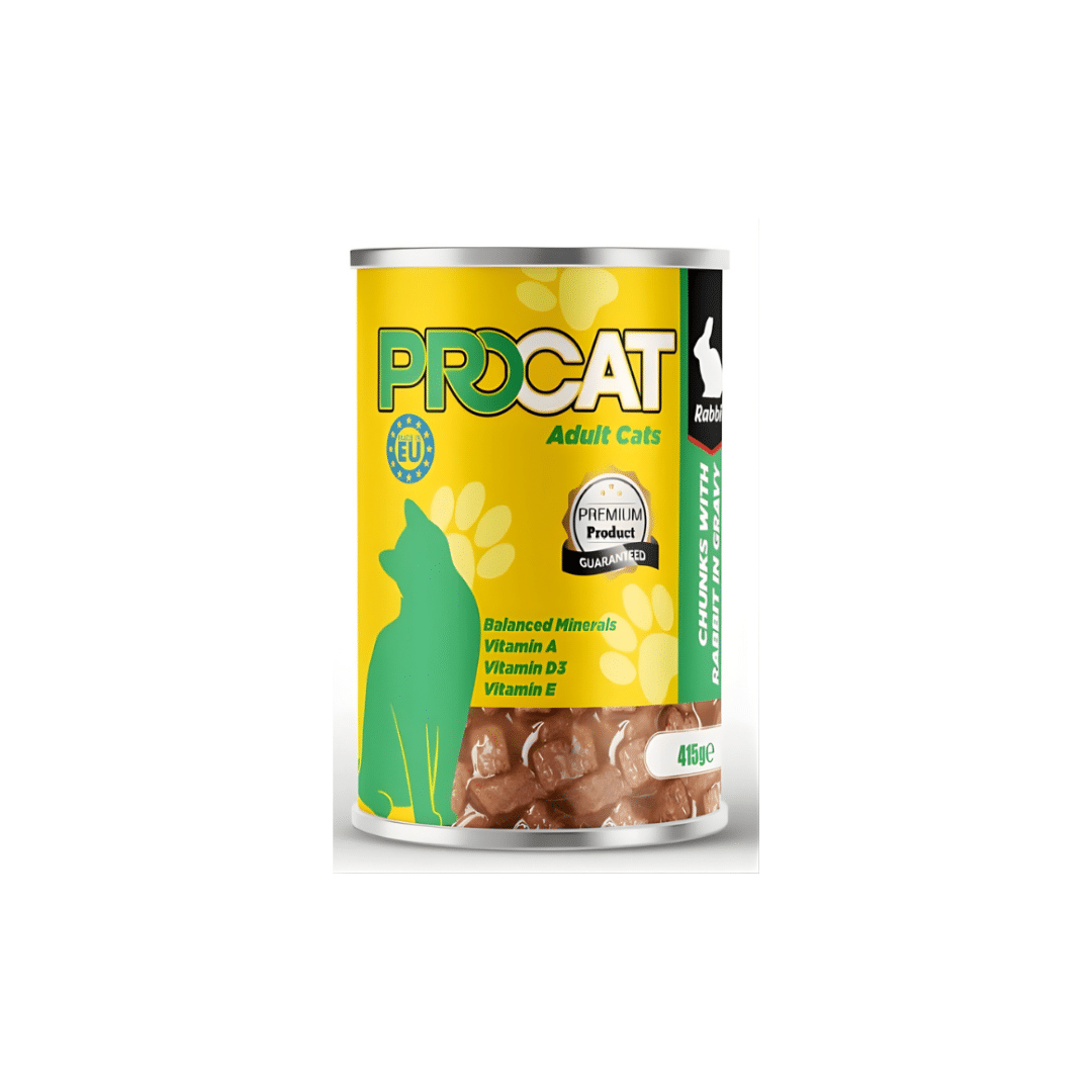 Pro Cat Wet Food For Adult Cat Rabbit 415G Pro Cat Wet Food For Adult Cat Rabbit 415G