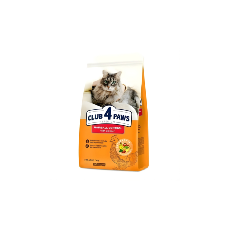 CLUB 4 PAWS Premium Hairball Control With Chicken Adult Cats Dry Food