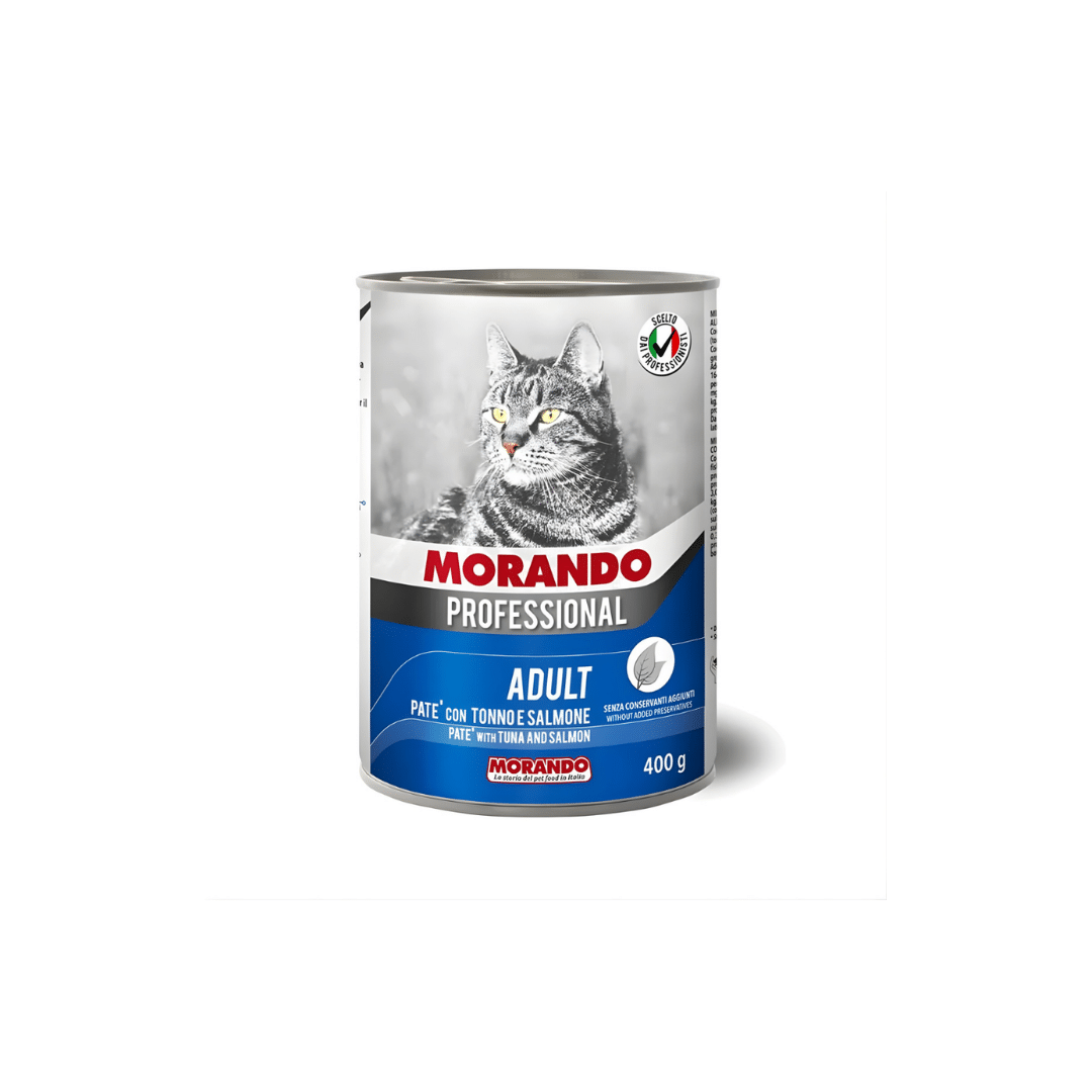 MORANDO PROFESSIONAL ADULT PATÉ WITH TUNA AND SALMON 400 gm MORANDO PROFESSIONAL ADULT PATÉ WITH TUNA AND SALMON 400 gm