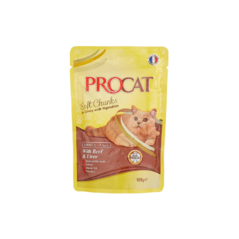 Procat Soft with Beef and Liver 100g