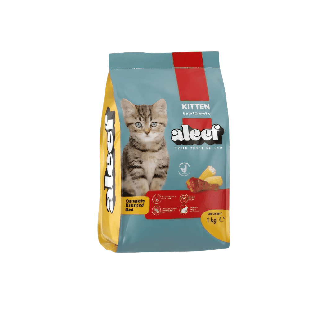 Aleef Kitten Dry Food with Chicken and Corn - 1Kg Aleef kitten dry food