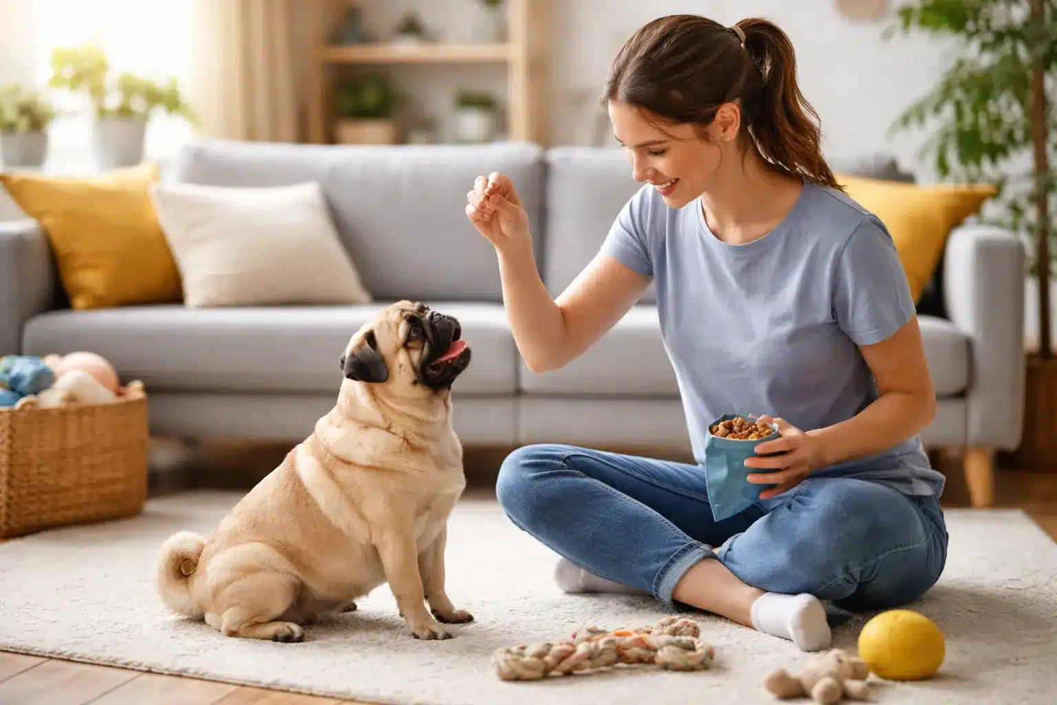 How to train a pug dog at home