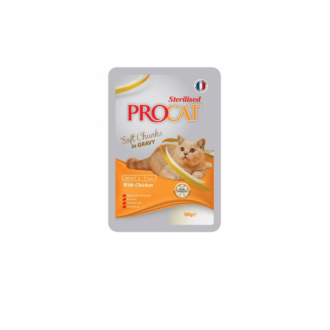 Pro Cat Pouch Chicken STIRILISED ProCat Sterilised Cat Food