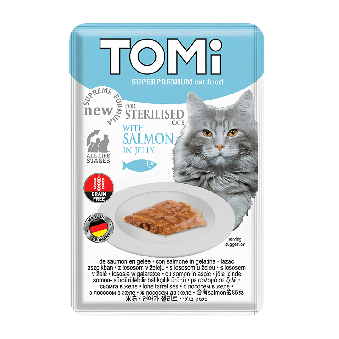 TOMI salmon Sterilised85g tomi sterilized cat food