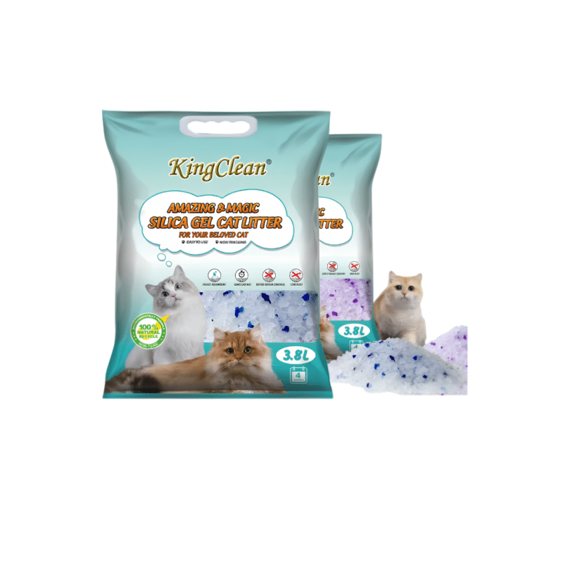 King Clean - Crystal Cat Litter - Silica Gel - 3.8L