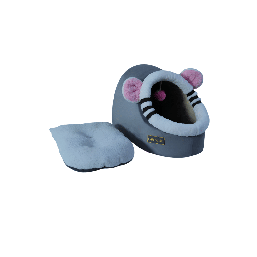 Moda Cat House - Mouse Shape in Grey 50x35x35H cm 2 Moda Cat House - Mouse Shape in Grey 50x35x35H cm