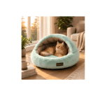 Moda Cozy Cave Lime Green - Turquoise - Cat & Small Dog Bed 45cm - Image 3
