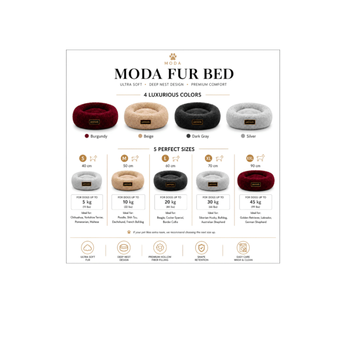 Moda Donut Calming Fur Bed - Image 6