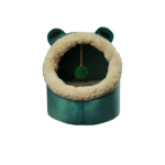Moda cat house Frog shape in green