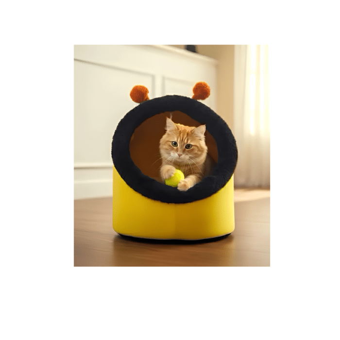 Moda Cat House Bee Shape in Yellow 50x35x35H cm - Image 5