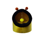 Moda cat house bee shape in yellow 50x35x35H cm