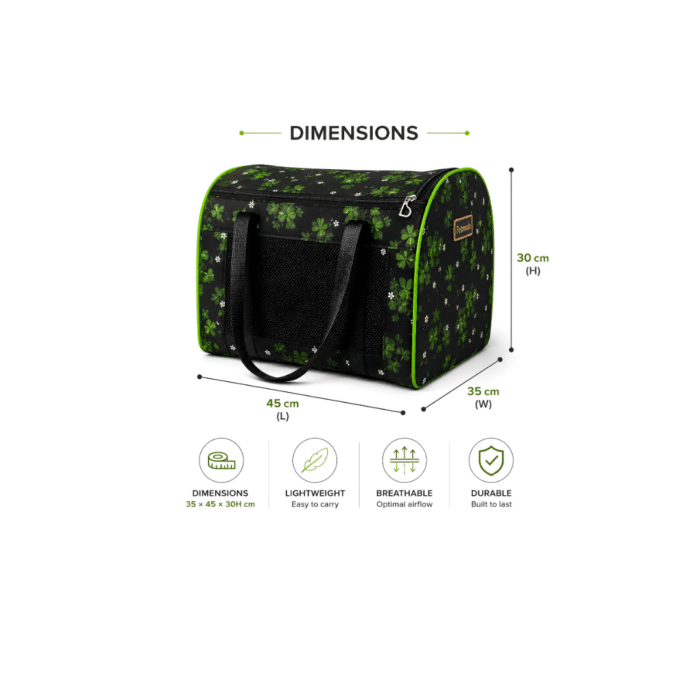 Moda New Bag Black Green 35x45cm H 30 - Image 3