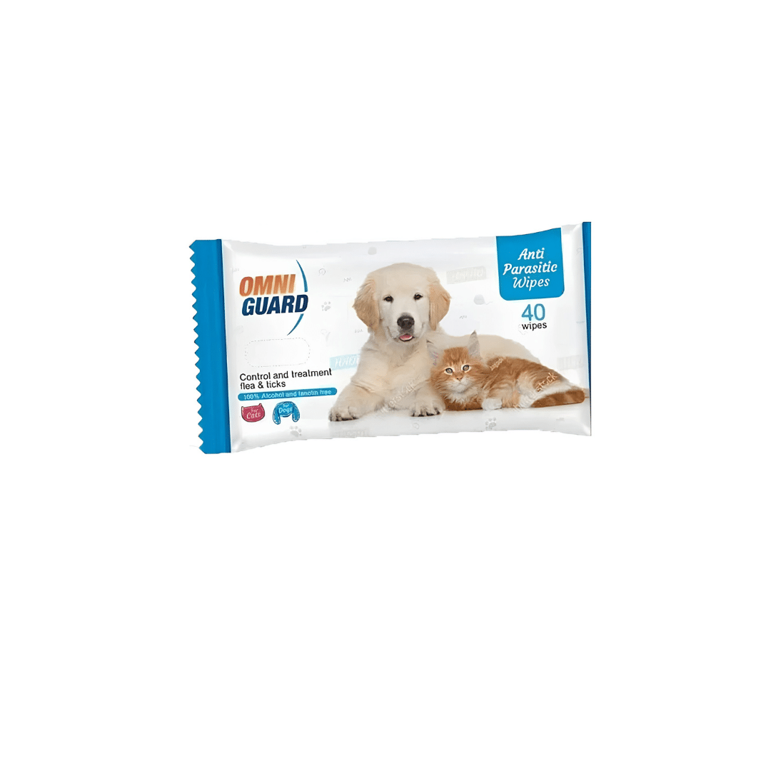 Omni Guard Anti Parasitic Wipes Control Flea & Tick For Pets - 40 Blue Wipes Omni Guard Anti Parasitic Wipes Control Flea & Tick For Pets - 40 Blue Wipes