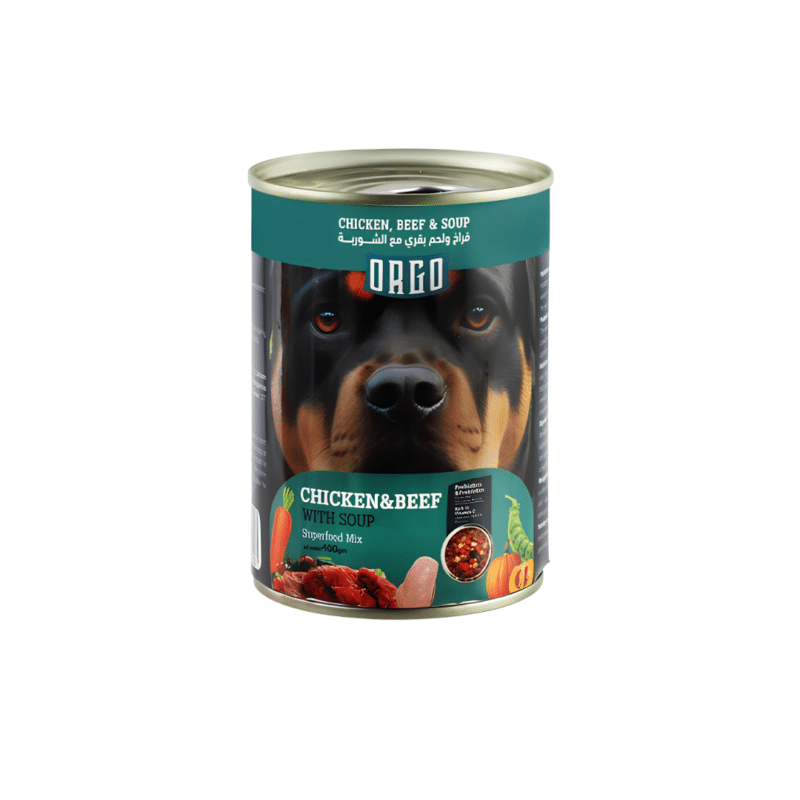 Orgo Canned Wet Food For Dog Chicken & Beef & Soup