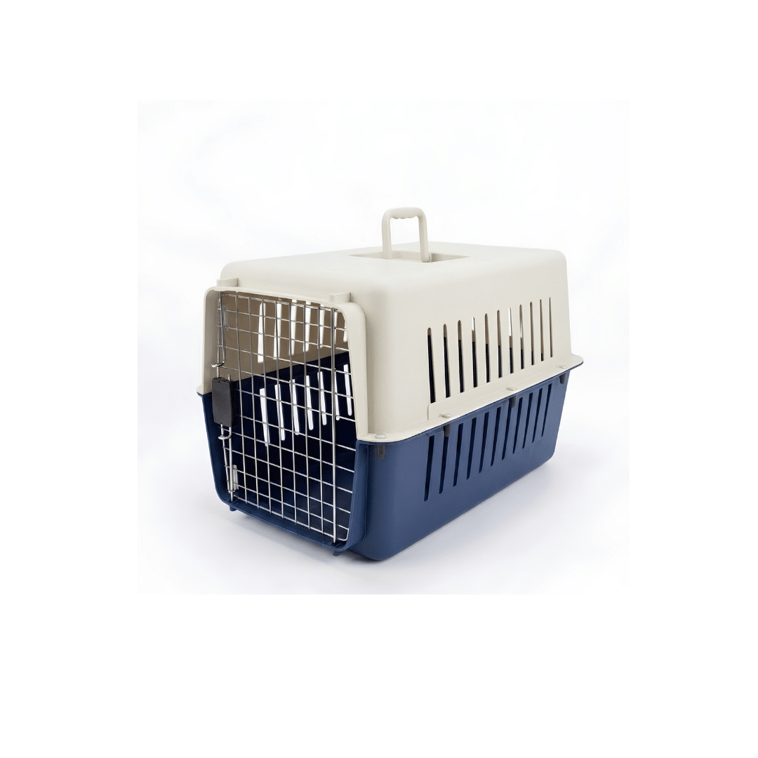 Pet Travel Box 60x40x40 cm Navy blue off white Pet Travel Box 60x40x40cm