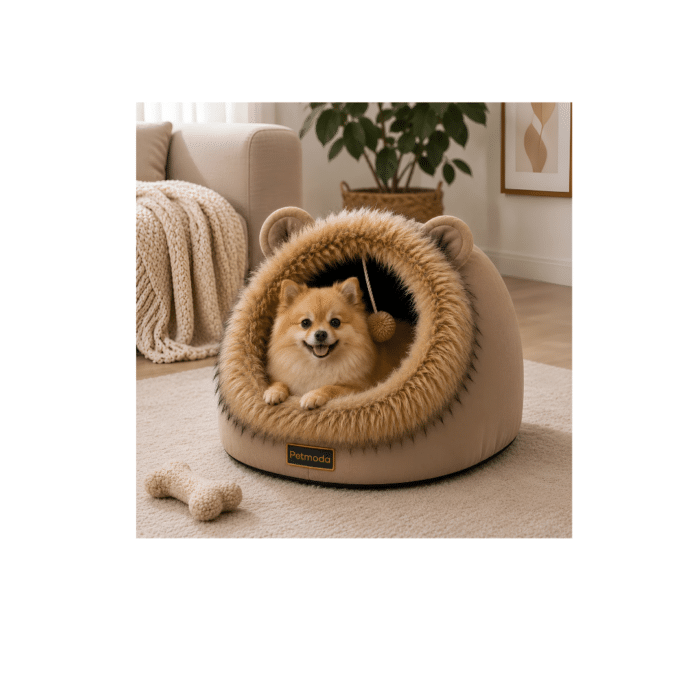 Moda Cat House Lion Shape in Beige 50x35x35H cm - Image 5