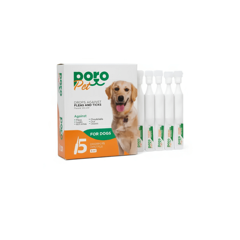 Poro Pet Omni Guard For Dogs Flea and Tick Solution 5 Ampoules & 1 Ampoules