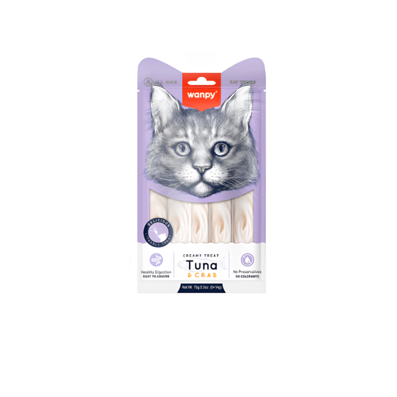 Wanpy Creamy Treat Tuna & Crab Flavor for Cats 5pieces x 14gm
