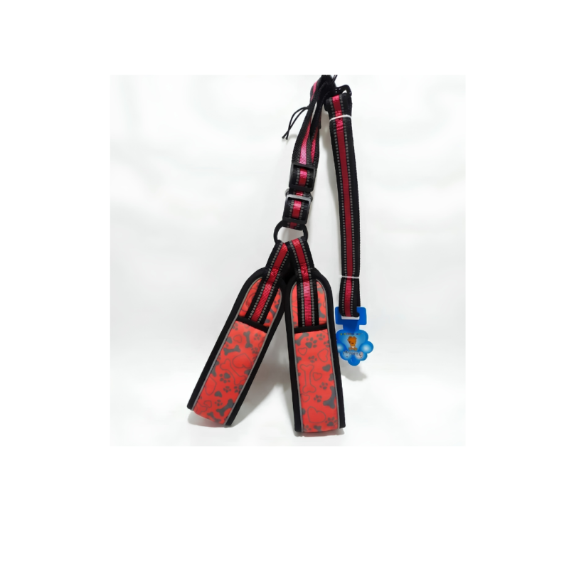 bomei pet Dog harness Red x black