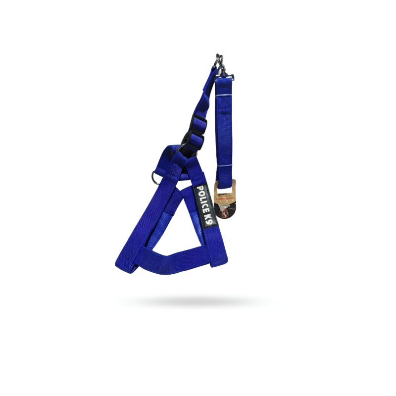 bomei pet Dog harness blue Police K9