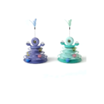 cat toy multi floor balls with cat nip and bell