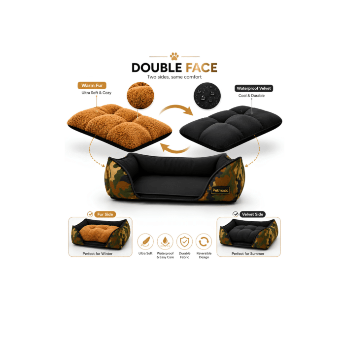 Petmoda Waterproof Bed Army Double Face - Image 11