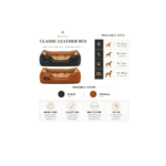 Moda Classic Leather Bed - Image 8