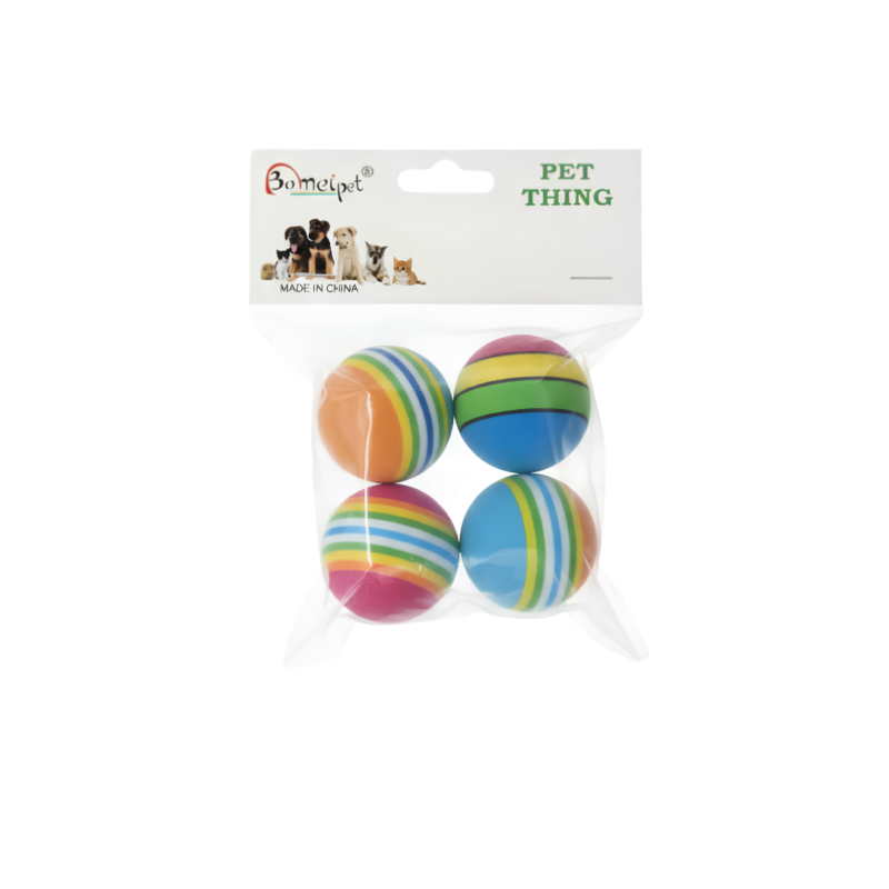 4 Rainbow Ball Toy for cats & Dogs