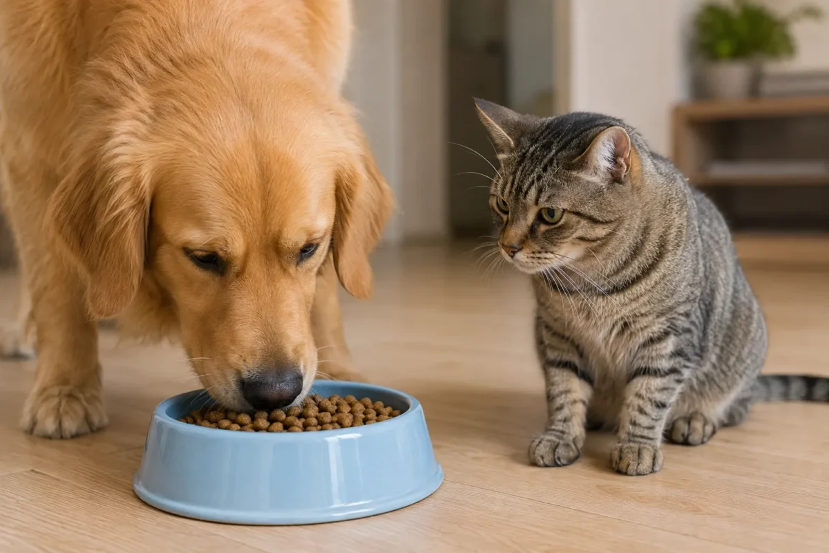 can dogs eat cats dry food