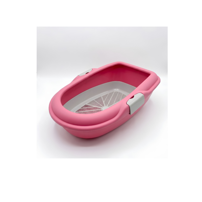 cat litter box built in filter double pot medium size