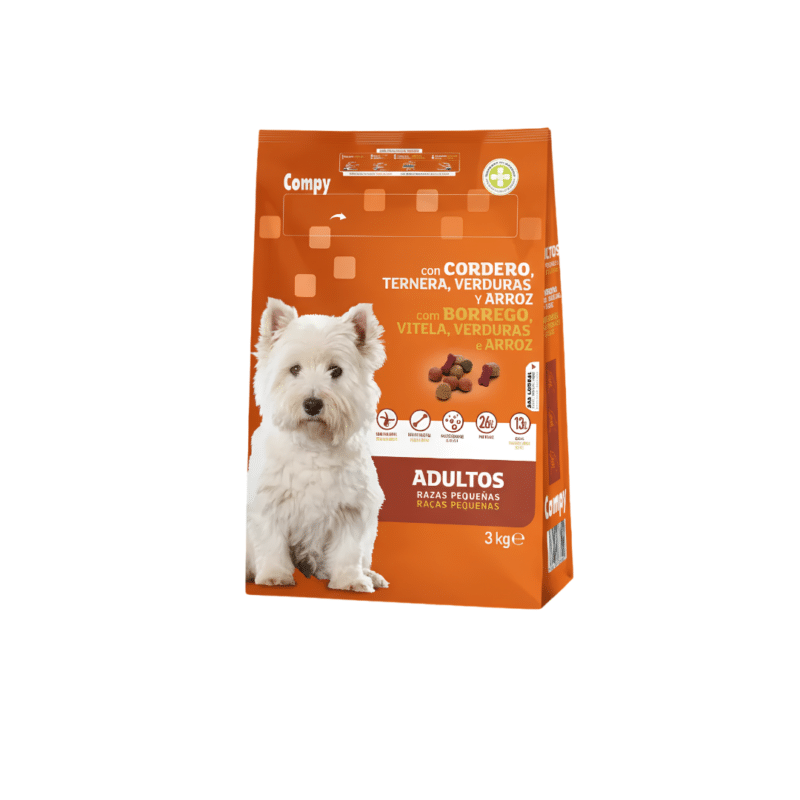 Compy Adult dogs Small breeds Meat and rice