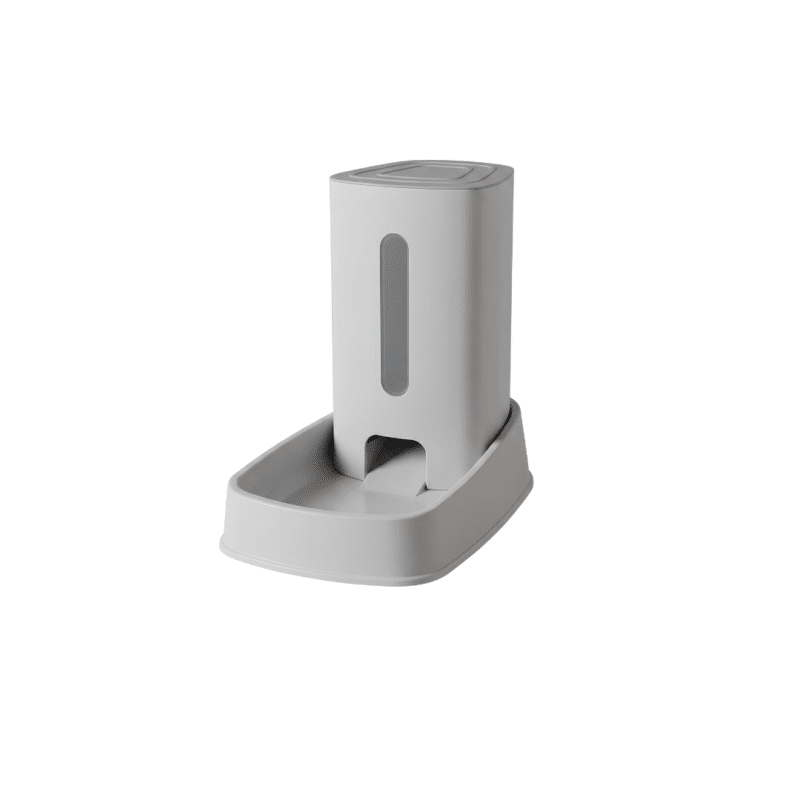 Large Capacity Automatic Food Dispenser for Dogs & Cats Light Grey