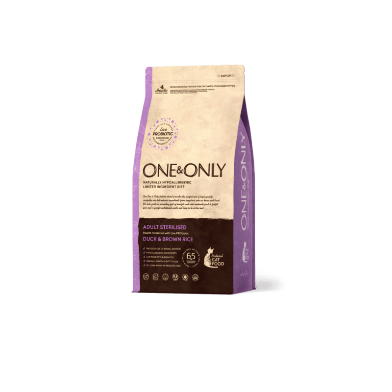 One & Only Dry Food for Adult Cat Sterilised Duck & Brown Rice 2kg
