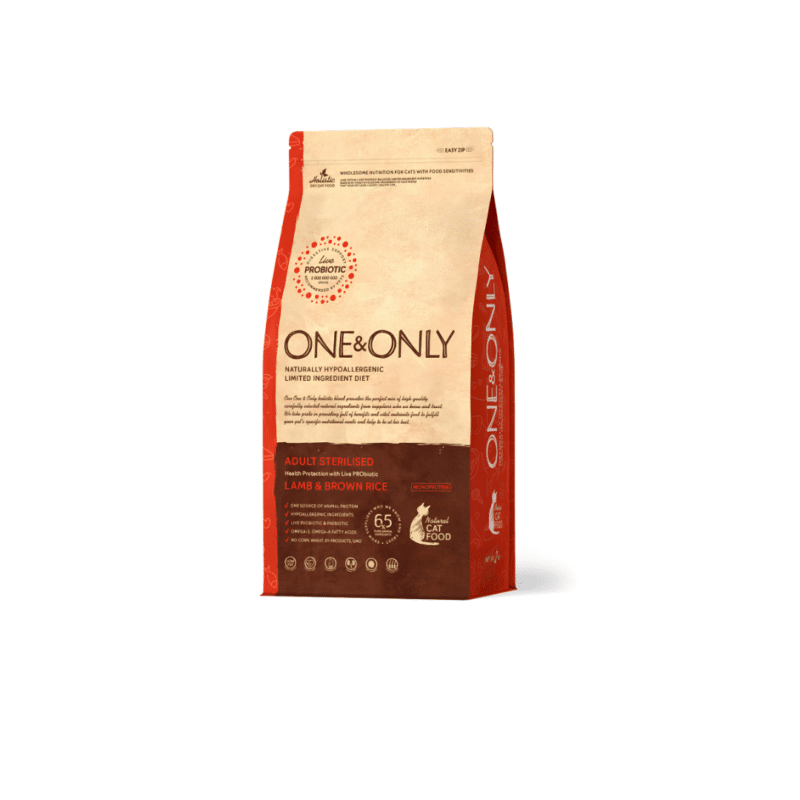 One & Only Dry Food for Adult Cat Sterilised Lamb & Brown Rice