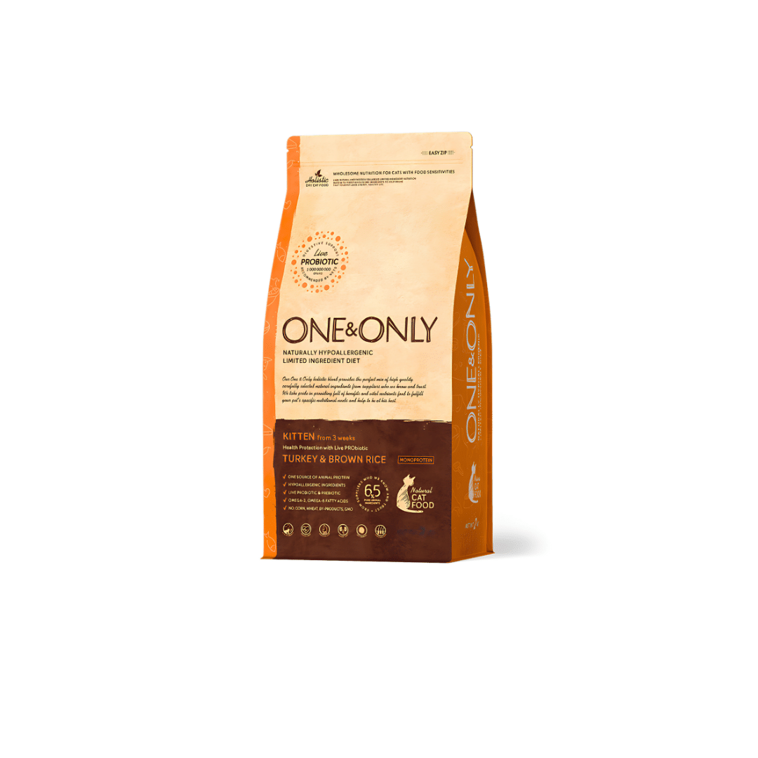 One & Only Dry Food for Kitten Turkey & Brown Rice 2kg One & Only Dry Food for Kitten Turkey & Brown Rice 2kg