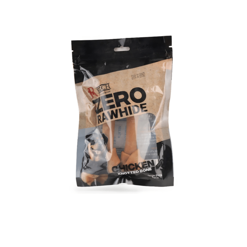 Rich Excellence ZERO RAWHIDE Chicken Knotted Bone Large Bone 2pcs