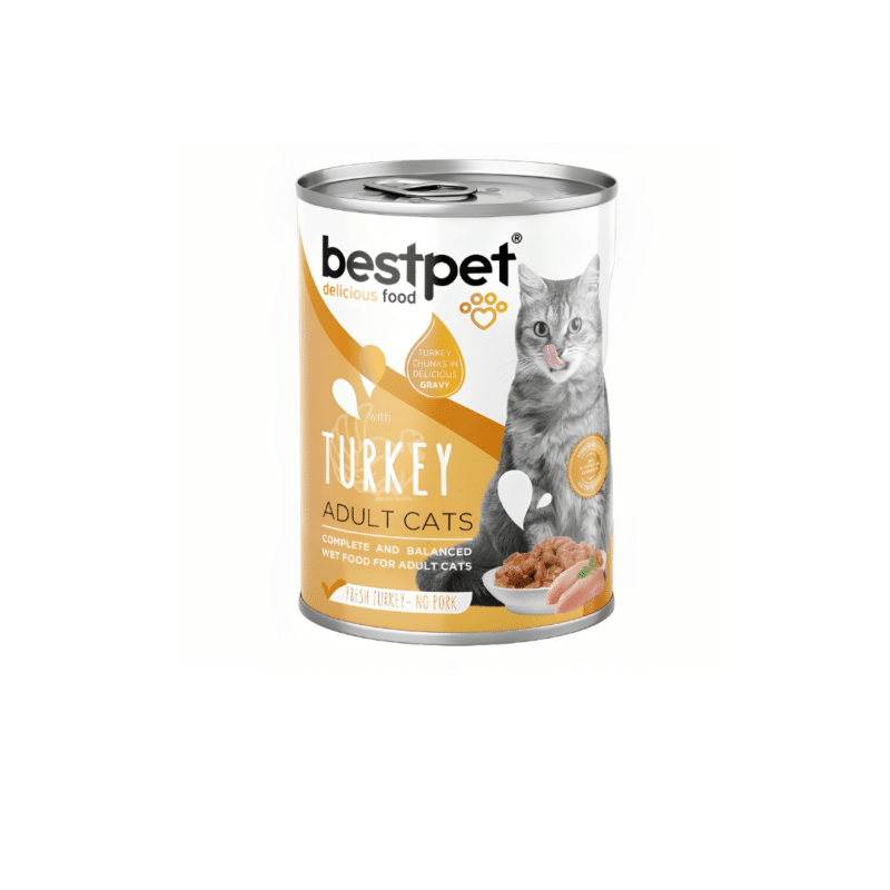 Bestpet Adult Cat Wet Food Can With Turkey 400gm